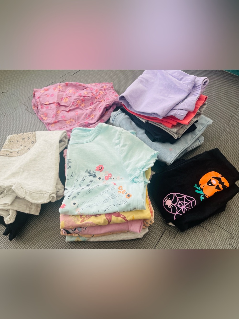 15 pcs Girls 7-8 yrs Jeans Leggings Skort Tshirt Tops Long sleeve H&M Carters